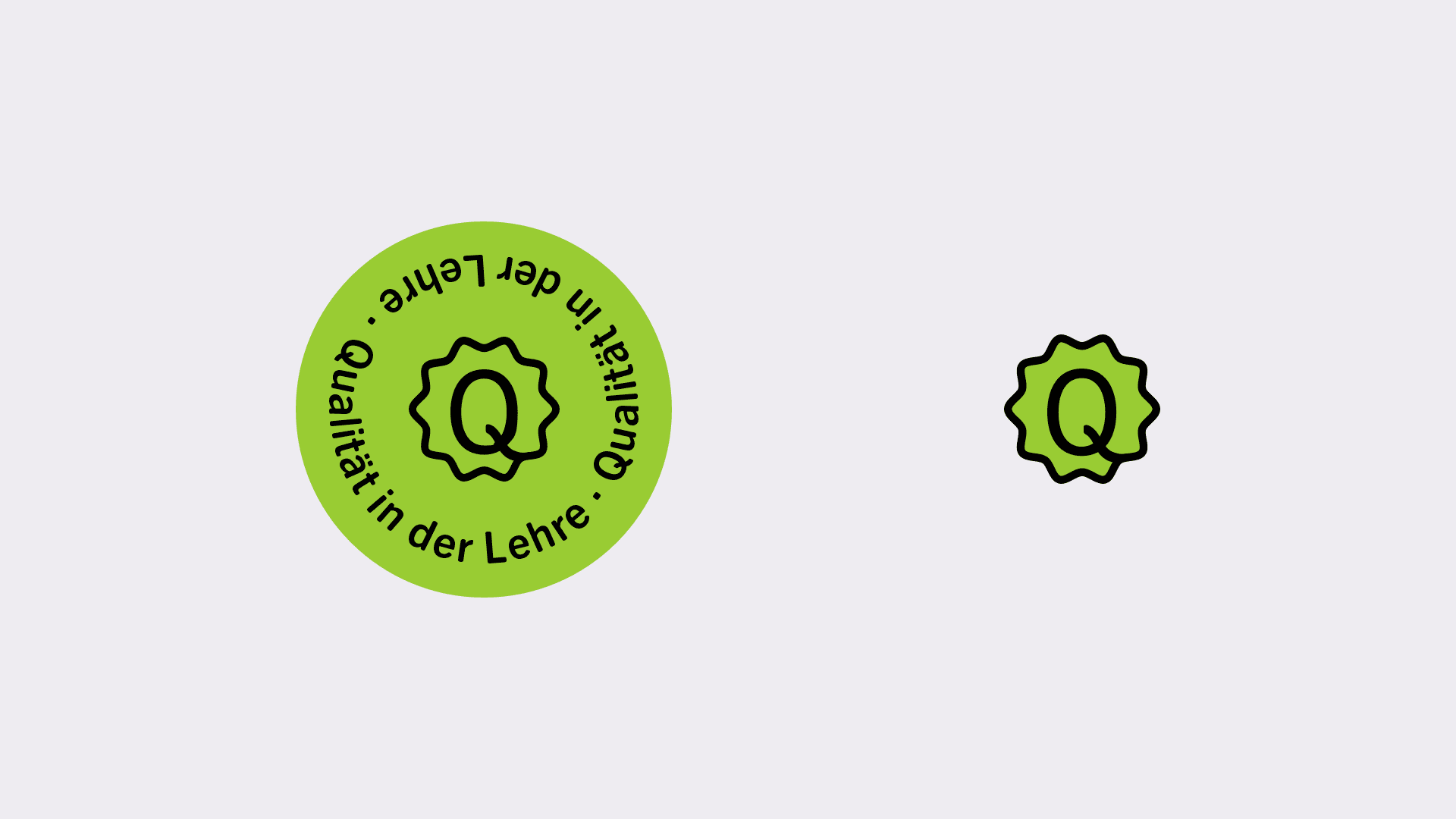 Logo und Signet von Qualität in der Lehre, gestaltet von i-kiu design.